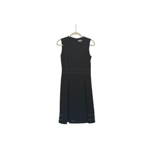 Calvin Klein Sleeveless Black Asymmetrical Knee Length Dress Size 4
